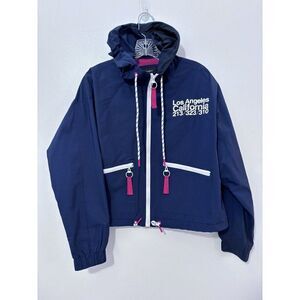 Forever 21 Navy Blue Windbreaker Size Small
